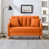 CAVINAS Modern Loveseat Sofa, Smooth Velvet Upholstered Tufted Sofa Couch for Living Room, Department, Small Space - 3 of 4