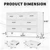 Munora 7-Drawer Metal Dresser - 52"W Wide Low-Profile Storage Cabinet, White Steel Chest of Drawers for Bedroom/Living Room/Entryway - 3 of 4