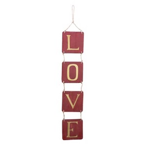 Beachcombers Vertical Love Sign With Rope 5 x 33 x 0.25 Inches. - 1 of 2