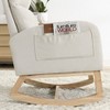 Airsurfer Modern High Back Rocking Accent Chair, Upholstered Lounge Armchair with Side Pockets for Living Room - 3 of 4