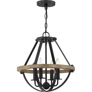 Quoizel Lighting Bartlett 4 - Light Pendant in  Earth Black - 1 of 3