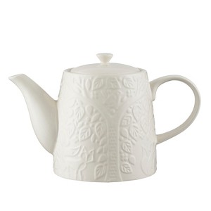 Mason Cash In the Forest Teapot, 34 fl oz Stoneware Teapot with Woodland Embossed Design - 1 of 3