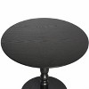 Homy Casa 23" Round Accent Table with Turned Pedestal Base, Black - 4 of 4