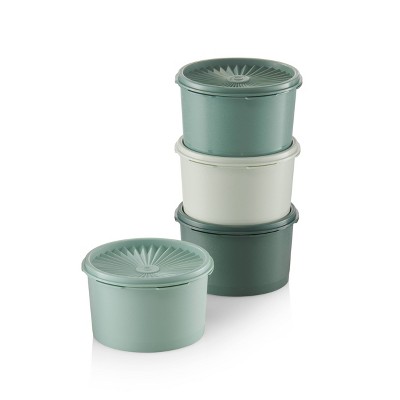 Tupperware 3Opc Heritage Get it All Set Food Storage Container Set Green