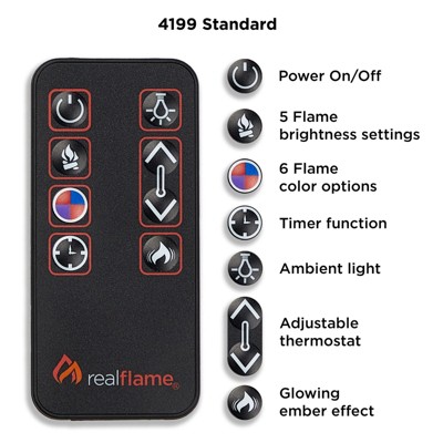 Compact Black Electric Fireplace Heater with Mantel