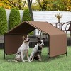 Outdoor Dog Shade Shelter with Steel Frame,Portable Water Resistant Dog House Canopy for Camping,Patio,Garden,Backyard - LAOTIES - 2 of 4