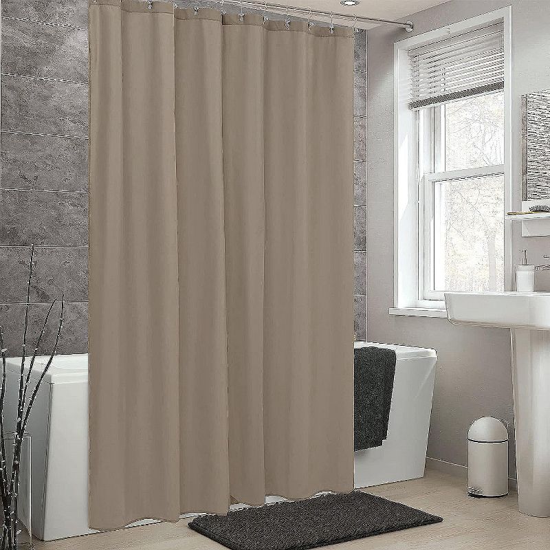 Montauk Accents Bliss Linen/Taupe Water Resistant Fabric Shower Liner - Standard Size, 2 of 4