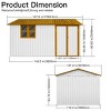 Coolbibila-10Ftx12Ft Storage Sheds, Metal Sheds With Waterproof Roofs And Durable Metal Frame, Tool Sheds With Lockable Doors And Window - 4 of 4