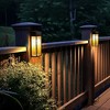 Solar Outdoor Black Wall Light with LED Bulb,Weather-Resistant & Dusk to Dawn, Easy Mounting for Porch, Garage & Garden - 3 of 4