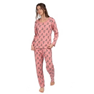 Leveret Women’s 2-Piece Cotton Pajama Set – Loose Fit - 1 of 3