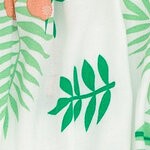 green floral, knee length dress