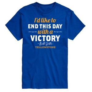 Men's - Yellowstone - I'd Like To End This Day With A Victory Short Sleeve Graphic T-Shirt - 1 of 4