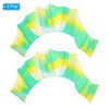 Unique Bargains Silicone Resistance Lightweight Aquatic Webbed Finger Frog Swimming Fins 3 Pairs - 3 of 4