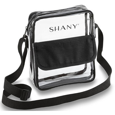 Shany Collapsible Mesh Bag Large See-Thru Travel Tote with Shoulder Straps Water-Resistant with Zippered Pockets Black