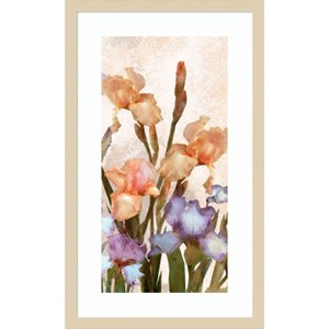 Amanti Art Irises Panel IV by Alonzo Saunders Wood Framed Wall Art Print - 1 of 4