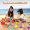 Joyfy 24 Pcs Beach Toys Set, Sand Toys Collapsible Sand Buckets with Mesh Bag Sand Shovels Castle Sets for Kids Toddlers Boys Girls Outdoor Play - 3 of 4
