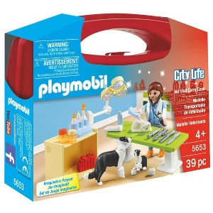Playmobil City Life Vet Visit Carry Case 5653 Playset 39pc - 1 of 1
