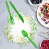 Hachikiko Sage Greenery Party Supplies,Gold Foil Jungle Theme Party Decorations Green Leaf Dinnerware,Dinner Plates Cocktail Napkins Cups Cutlery - 4 of 4