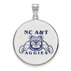 Black Bow Jewelry Sterling Silver North Carolina A&T State Aggies NCAA Extra Large Pendant - 1 of 3