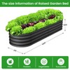 Raised Garden Bed Set of 2, 4.5x2x1.5ft Galvanized Raised Garden Bed, Outdoor Large Planter Raised Beds Open Base - 2 of 4