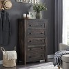 Dresser for Bedroom, Farmhouse Wood Rustic Wide Chest of Drawers, Storage Dressers Organizer for Bedroom, Living Room, Hallway - 3 of 4