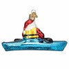 Old World Christmas Blown Glass Ornament for Christmas Tree, Santa In Kayak - 3 of 4