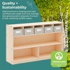 Guidecraft EdQ Shelves and 5 Bin Storage Unit 30": Kids' Wooden Bookshelf Cubby Shelving with Organization for School and Home - 3 of 4