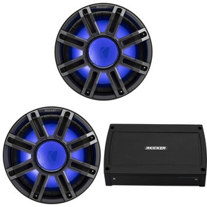Kicker (2) 51MWE124 - MWE 12-Inch Premium Marine Subwoofer (Enclosure) 4-ohm & 48KXMA5004 Marine Amp Bundle - 1 of 4