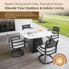 Christopher Knight Home Judd Patio 44" Aluminum Pedestal Dining Table with Sintered Stone Top, Ember Black - 2 of 4
