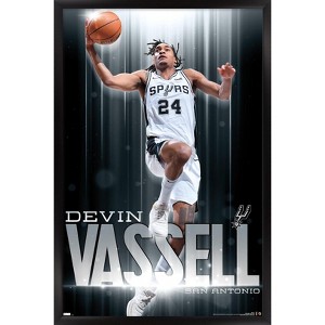 Trends International NBA San Antonio Spurs - Devin Vassell 24 Framed Wall Poster Prints - 1 of 4