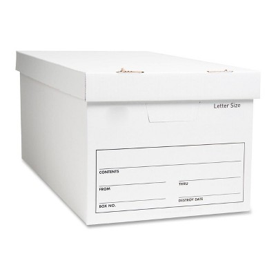 MyOfficeInnovations Storage Boxes Ltr 500 lb 12"x24"x10" 12/CT White 3254494