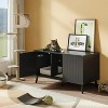 LunaLulinlk Black Invisible Litter Box Cat Toilet Furniture, TV Stand (Can Hold TV Up to 55 Inch) - 4 of 4