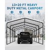 Metal Carport 13x16 FT, Outdoor Galvanized Shelter, Heavy Duty Car Canopy with Steel Roof & Frame - 3 of 4