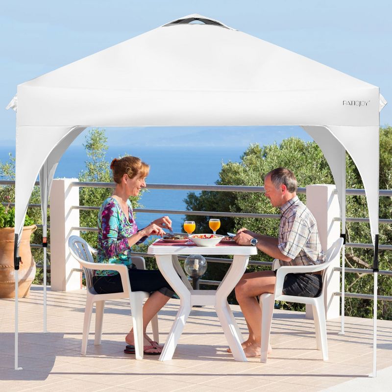 10x10 FT Outdoor Pop Up Tent Canopy Height Adjustable Sun Shelter W/ Roller Bag, 2 of 11