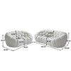 WJSHome Curved Bubble Couch, Comfy Upholstered Sofa,Breathable Mesh Fabric 3D Honeycomb Shape Modern Couches (2 Seater, 3 Seater) - 3 of 4