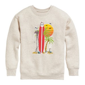 Boys' - Disney - Ghost Dog Beach Surfer Graphic Long Sleeve Fleece Sweatshirt - 1 of 4