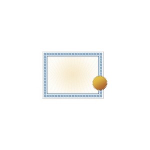 Great Papers Westminster Certificate Set 8.5" x 11" White and Blue 25/Pack (2015076) - 1 of 4