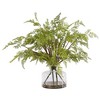 Uttermost Woodland Fern Centerpiece: Effortless Fern Fronds with River Rocks & Faux Water - 3 of 4