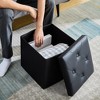 VECELO Folding Storage Ottoman Bench, Versatile Shoestool & Footstool, Bedroom Bench with Storage, Holds up to 660 lb - 2 of 4