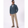 INSPIRE CHIC Men's Stand Collar Full Zip Long Sleeve Plush Fleece Winter Jacket - 2 of 4