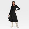 Women's Long Sleeve Twist-Front Midi Dress - A New Day™ - image 3 of 3