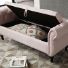 NicBex Modern 63" Storage Bench Leather Accent Stools with Rolling Arms and Nailhead Trims for Bedroom and Entryway - 3 of 4