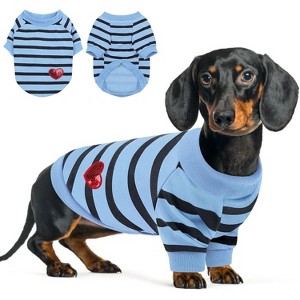 Dog Shirt, Pet Clothes for All Season, Soft Breathable Shirt for Dogs Cats Boy Girl, Breathable Lightweight Pet Tshirt for Frenchie, Dachshund, Yorkie - 1 of 4