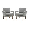 CAVINAS Upholstered Accent Chair with Armrest and Soft Cushion,Modern Chenille Arm Chairs for Bedroom,Reading Room,1PC/2PC - 2 of 4