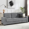 83.86"Corduroy Fabric sofa,Modern Compressed Couch,3-Seater Sofa - 3 of 4