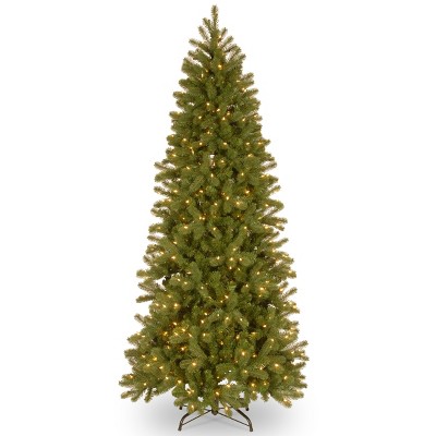 Prelit Slim Downswept Douglas Fir Artificial Christmas Tree Dual Color Lights - National Tree Company
