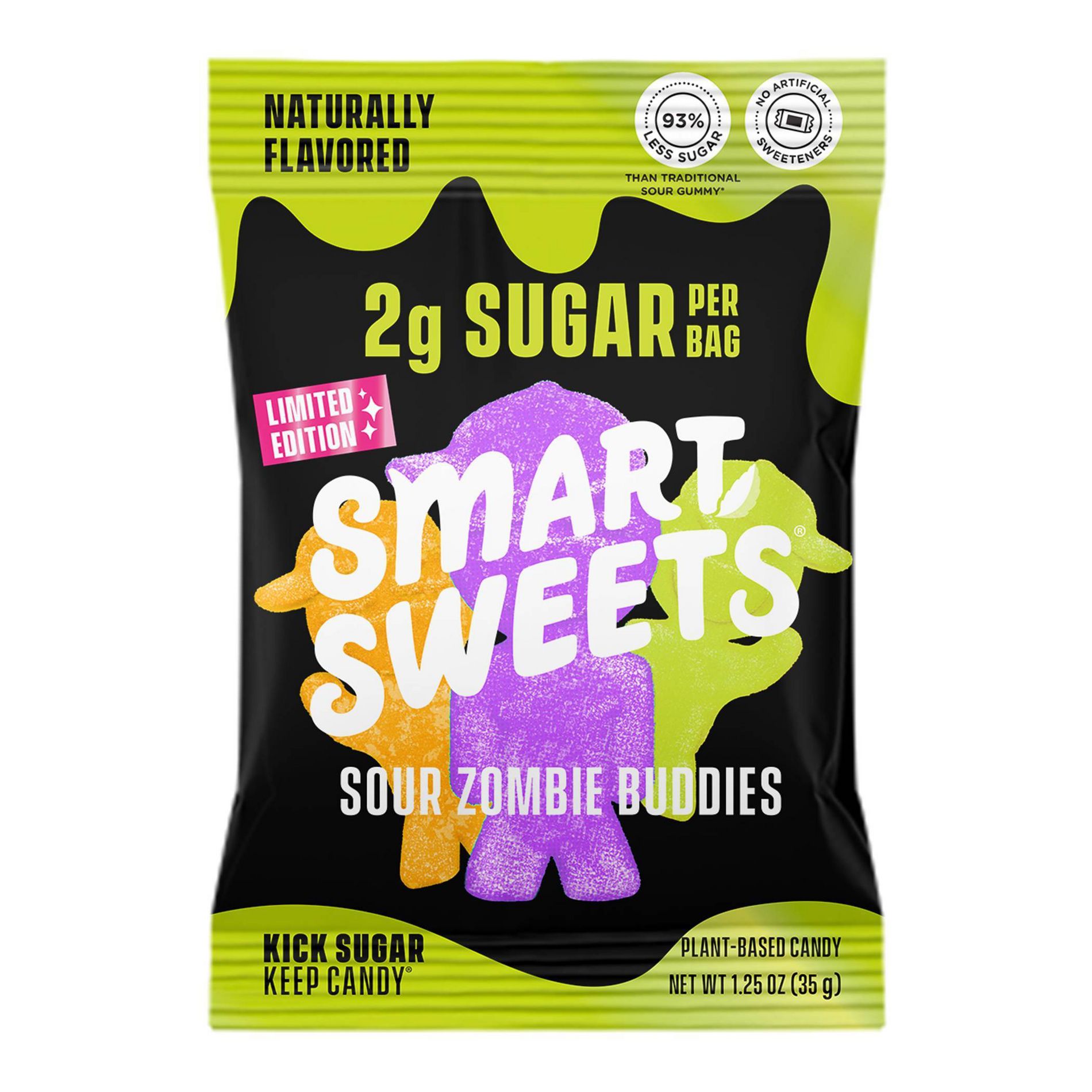 SmartSweets Halloween Sour Zombie Buddies Candy - 1.25oz