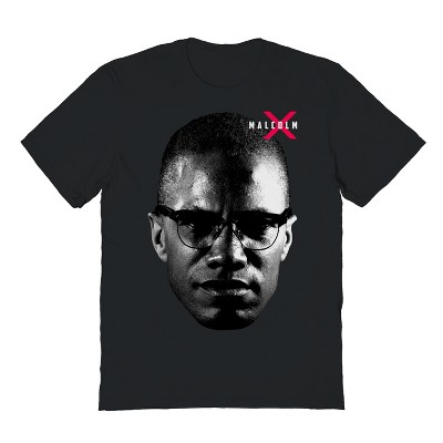 Malcolm X Men's Face Short Sleeve Graphic Cotton T-Shirt