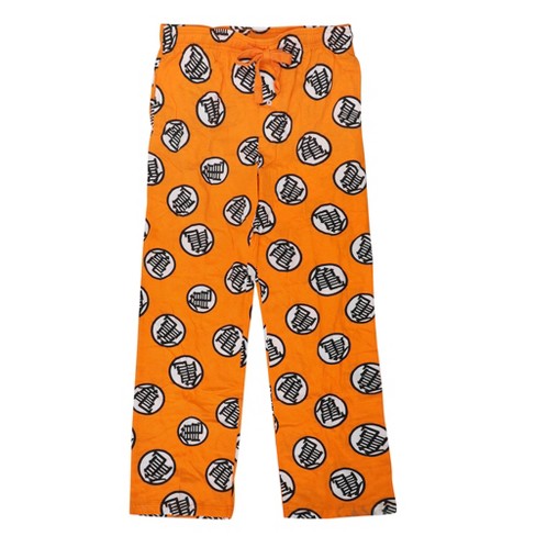 Dragon Ball Z Kame Symbol All Over Print Men's Orange Sleep Pajama Pants-XL