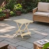 PAGED Folding Table Square Outdoor Dining Table with X-Shaped Frame, Portable Design for Patio, Deck, Poolside - 4 of 4